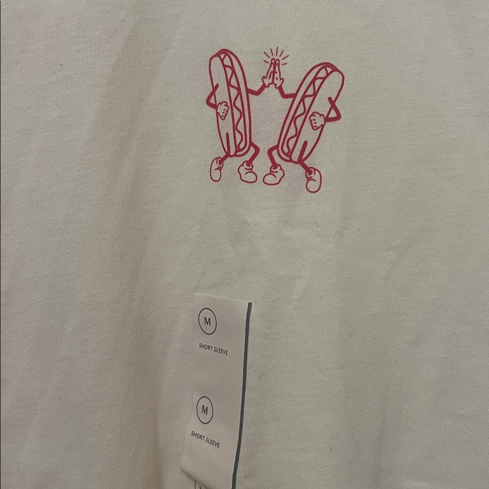 Goodthreads Cream Tee with Red Graphic - Picture 3 of 4